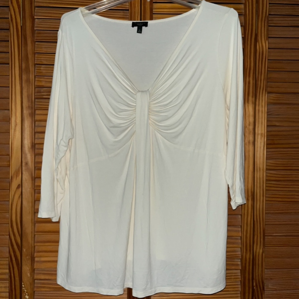 Talbots Cream‎ 3/4 Sleeve 1X Shirt